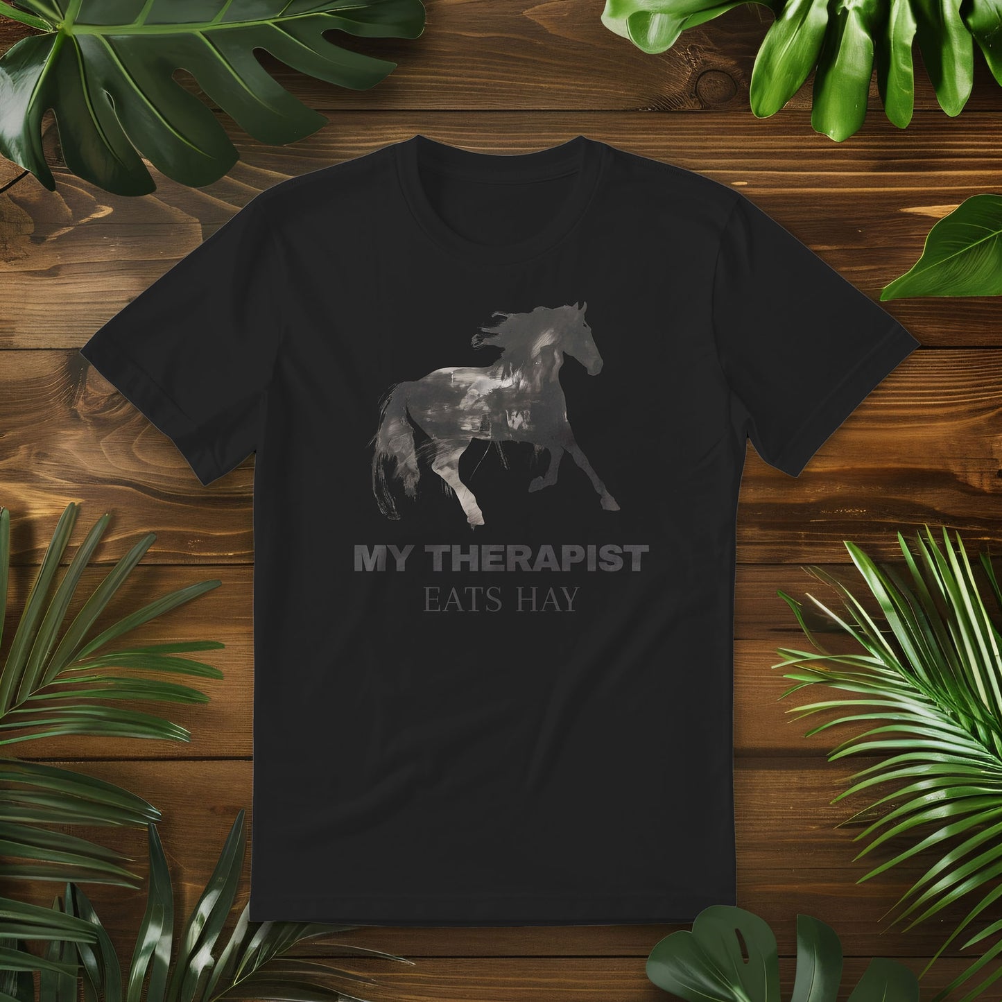 Horse Therapy Tee - 'My Therapist Eats Hay' - Unisex Softstyle T-Shirt