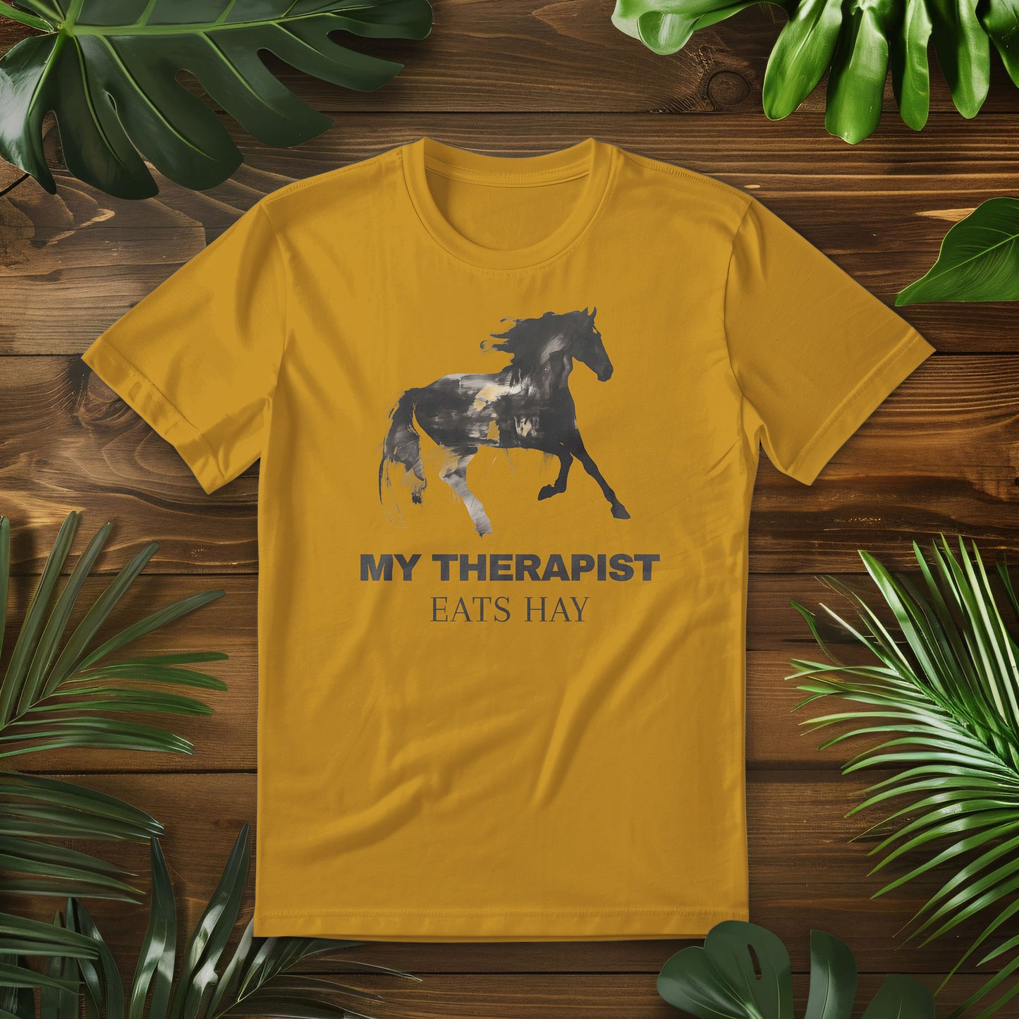 Horse Therapy Tee - 'My Therapist Eats Hay' - Unisex Softstyle T-Shirt