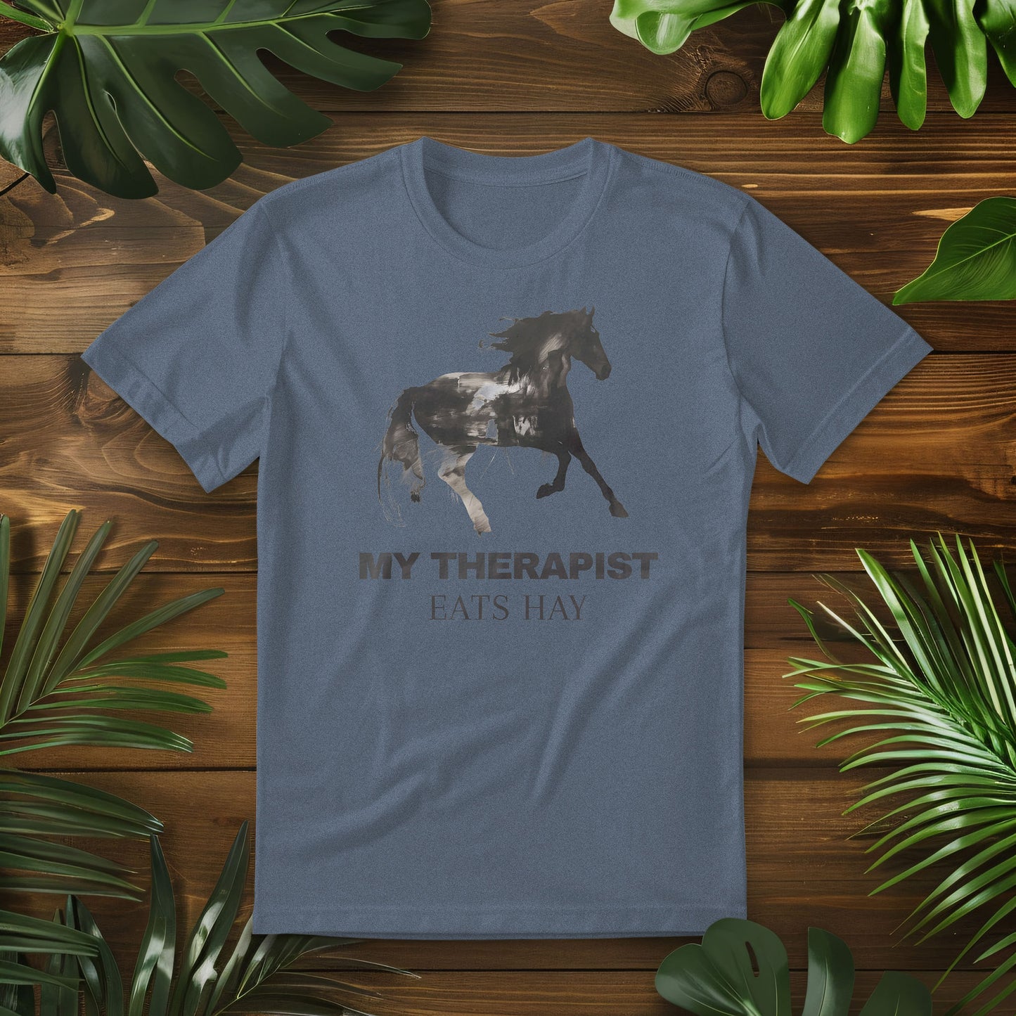 Horse Therapy Tee - 'My Therapist Eats Hay' - Unisex Softstyle T-Shirt