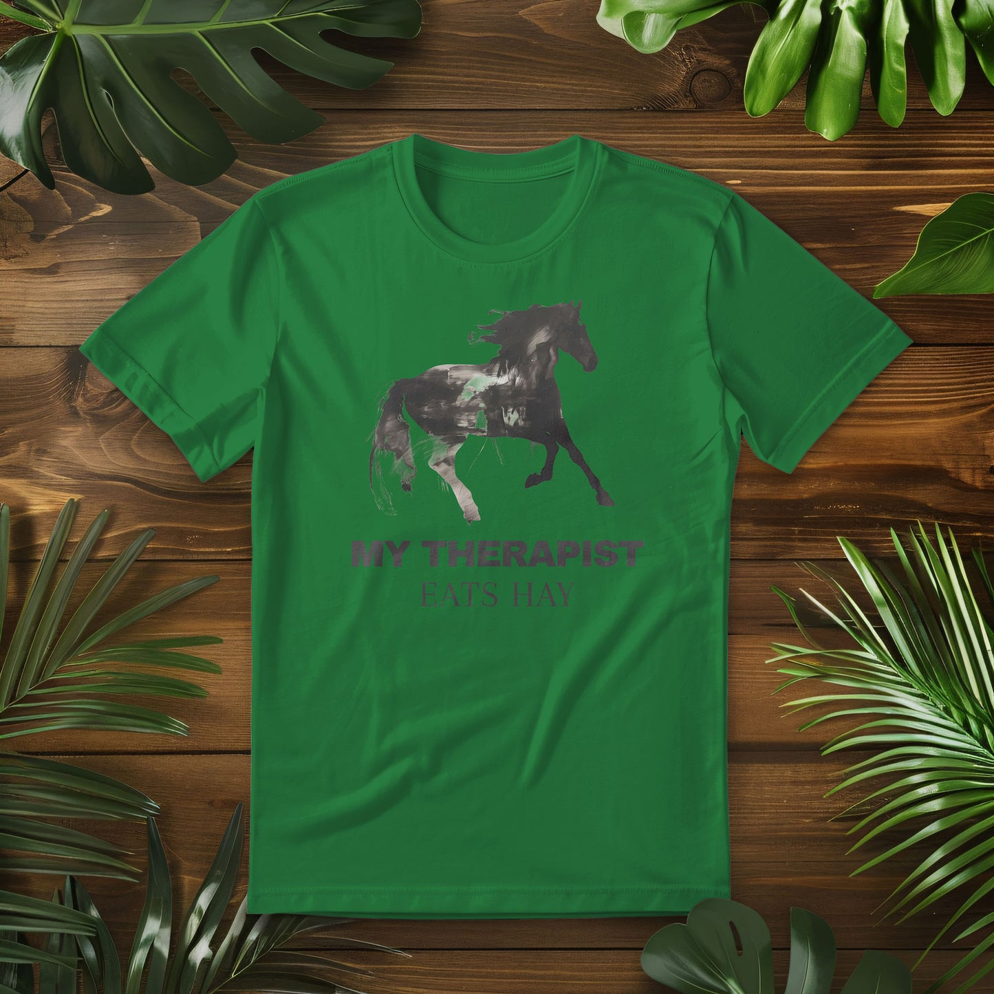 Horse Therapy Tee - 'My Therapist Eats Hay' - Unisex Softstyle T-Shirt