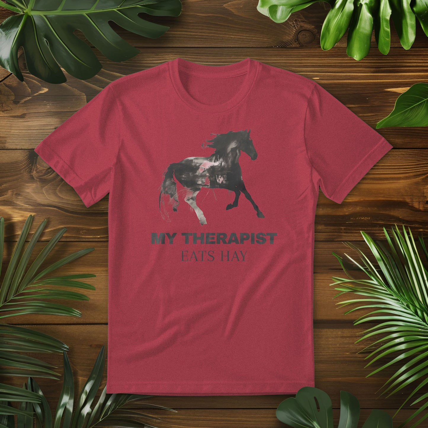 Horse Therapy Tee - 'My Therapist Eats Hay' - Unisex Softstyle T-Shirt