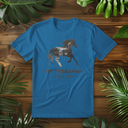 Horse Therapy Tee - 'My Therapist Eats Hay' - Unisex Softstyle T-Shirt