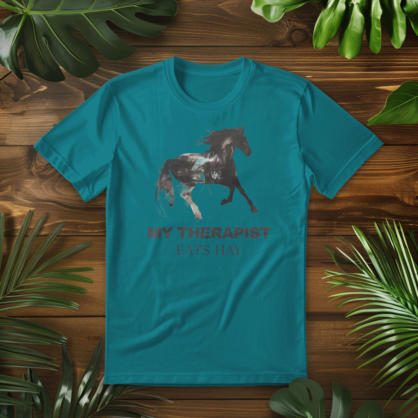 Horse Therapy Tee - 'My Therapist Eats Hay' - Unisex Softstyle T-Shirt